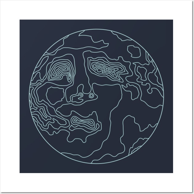 face in the moon Wall Art by somatosis